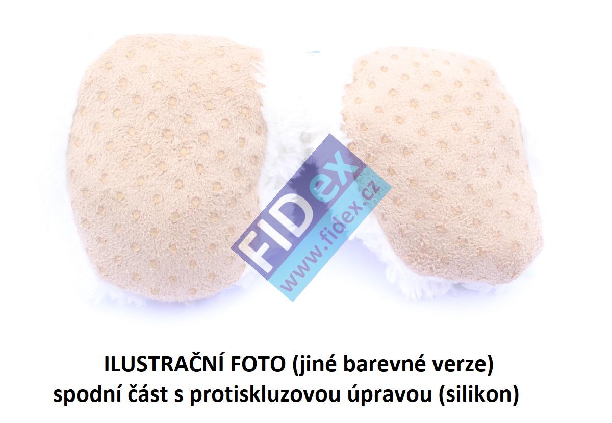 chlupáčky - capáčky pro nejmenší děti 0-6m hnědé