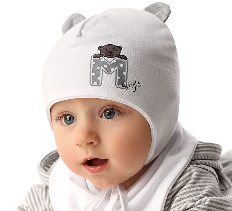 chlapecká jarní bavlněná čepice M style bílá vel. 36, 40