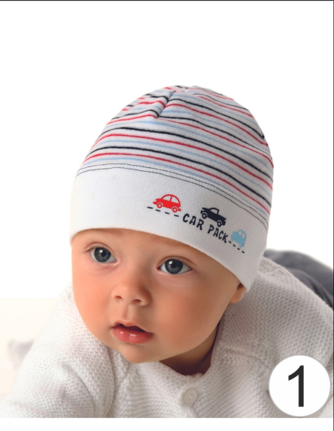 dětská bavlněná čepice car pack - TOP kvalita