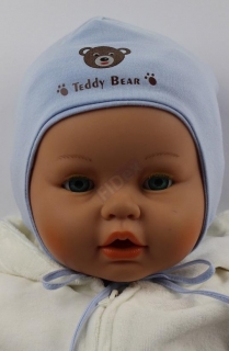 Dětská čepička Teddy Bear modrá