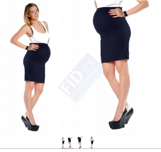 těhotenská sukně černomodrá granátová - téměř černá