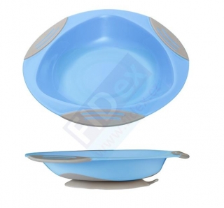 Baby Ono 1062 talíř s přísavkou modro šedý