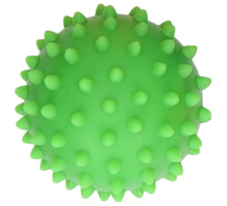 senzorický balónek z měkké gumy ježek zelený