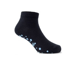 dětské bavlněné nízké ponožky s protiskluzem  modročerné granátové