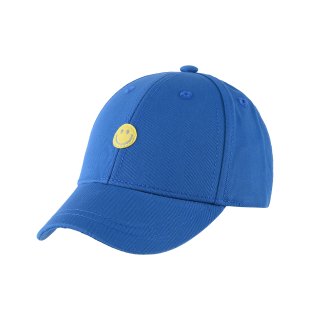 dětská čepice s kšiltem vel. 48-50 cm  TOP kvalita - smajlík sytá modrá