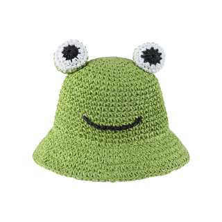 dětské veselý klobouček vel. 52-54 cm - žabka - zelený