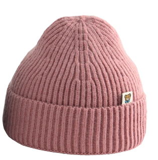 dětská zimní čepice "méďa s mašličkou" vel. 54-58 růžovofialová