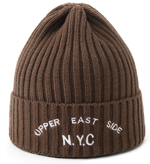 dětská zimní čepice "New York city" vel. 54-58 hnědá