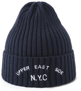dětská zimní čepice "New York city" vel. 54-58 granátová modrá